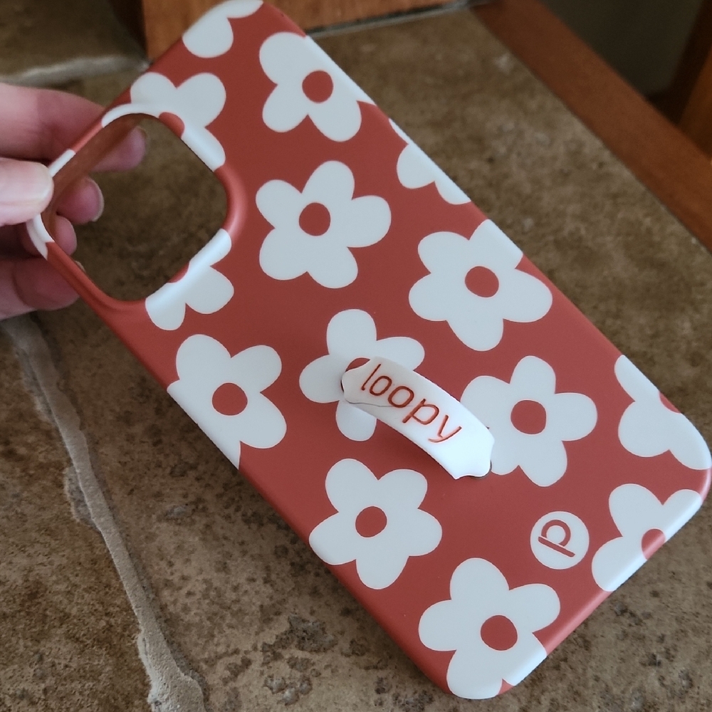 Loopy Case Terracotta and White Floral Phone Case